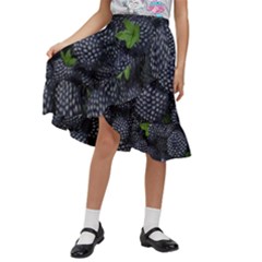 Kids  Ruffle Flared Wrap Midi Skirt 