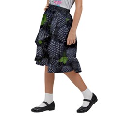 Kids  Ruffle Flared Wrap Midi Skirt 