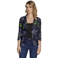 Women s One-Button 3/4 Sleeve Short Jacket 