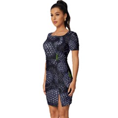 Fitted Knot Split End Bodycon Dress 