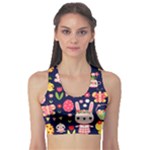 Bunny - Easter Pattern Fitness Sports Bra