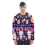 Bunny - Easter Pattern Men s Hooded Windbreaker