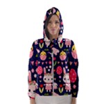 Bunny - Easter Pattern Women s Hooded Windbreaker