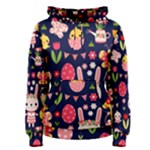 Bunny - Easter Pattern Women s Pullover Hoodie