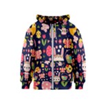 Bunny - Easter Pattern Kids  Zipper Hoodie