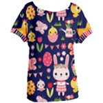 Bunny - Easter Pattern Women s Oversized T-Shirt