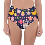 Bunny - Easter Pattern Reversible High-Waist Bikini Bottoms