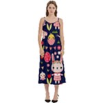 Bunny - Easter Pattern Casual Spaghetti Strap Midi Dress