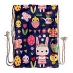 Bunny - Easter Pattern Drawstring Bag (Large)