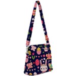 Bunny - Easter Pattern Zipper Messenger Bag