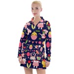 Bunny - Easter Pattern Women s Long Sleeve Casual Dress