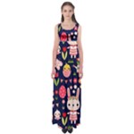 Bunny - Easter Pattern Empire Waist Maxi Dress