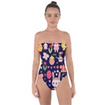 Bunny - Easter Pattern Tie Back One Piece Swimsuit