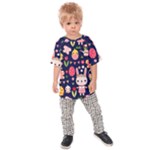 Bunny - Easter Pattern Kids  Raglan T-Shirt