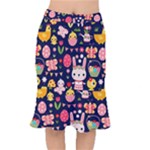 Bunny - Easter Pattern Short Mermaid Skirt