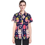 Bunny - Easter Pattern Women s Short Sleeve Shirt