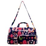 Bunny - Easter Pattern Sports Gym Duffle Bag with Shoe Compartment