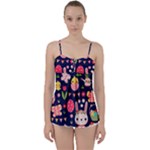 Bunny - Easter Pattern Babydoll Tankini Top