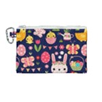 Bunny - Easter Pattern Canvas Cosmetic Bag (Medium)