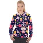 Bunny - Easter Pattern Women s Overhead Hoodie