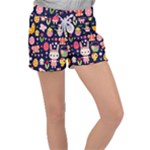 Bunny - Easter Pattern Women s Velour Lounge Shorts