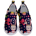 Bunny - Easter Pattern Kids  Velcro No Lace Shoes