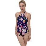 Bunny - Easter Pattern Go with the Flow One Piece Swimsuit