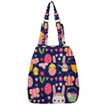 Bunny - Easter Pattern Center Zip Backpack