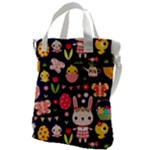 Bunny - Easter Pattern Canvas Messenger Bag