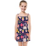 Bunny - Easter Pattern Kids  Summer Sun Dress