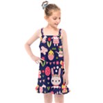 Bunny - Easter Pattern Kids  Overall Dress