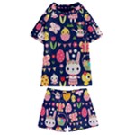 Bunny - Easter Pattern Kids  Swim T-Shirt and Shorts Set