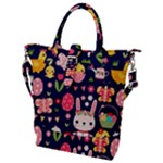 Bunny - Easter Pattern Buckle Top Tote Bag