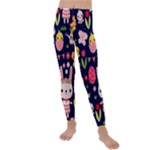 Bunny - Easter Pattern Kids  Lightweight Velour Leggings