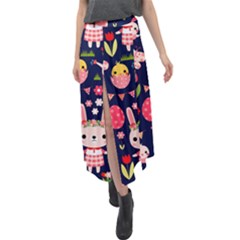 Velour Split Maxi Skirt 