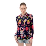 Bunny - Easter Pattern Long Sleeve Chiffon Shirt