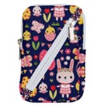 Bunny - Easter Pattern Belt Pouch Bag (Large)