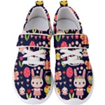 Bunny - Easter Pattern Men s Velcro Strap Shoes