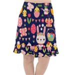 Bunny - Easter Pattern Fishtail Chiffon Skirt