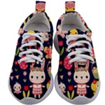 Bunny - Easter Pattern Kids Athletic Shoes