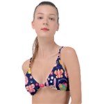 Bunny - Easter Pattern Knot Up Bikini Top