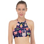 Bunny - Easter Pattern Halter Bikini Top