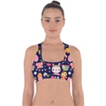 Bunny - Easter Pattern Cross Back Hipster Bikini Top 