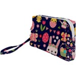 Bunny - Easter Pattern Wristlet Pouch Bag (Small)