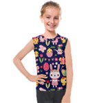 Bunny - Easter Pattern Kids  Mesh Tank Top