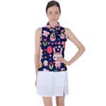 Bunny - Easter Pattern Women s Sleeveless Polo T-Shirt