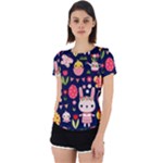 Bunny - Easter Pattern Back Cut Out Sport T-Shirt