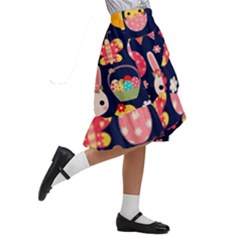 Kids  Ruffle Flared Wrap Midi Skirt 