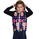 Bunny - Easter Pattern Kids  Stylish Hooded Puffer Vest