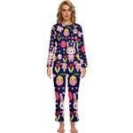 Bunny - Easter Pattern Womens  Long Sleeve Lightweight Pajamas Set